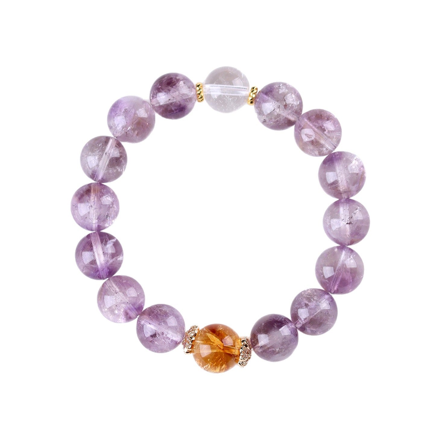 Amethyst, Citrine & Clear Quartz Bracelet — Amplify Your Intentions