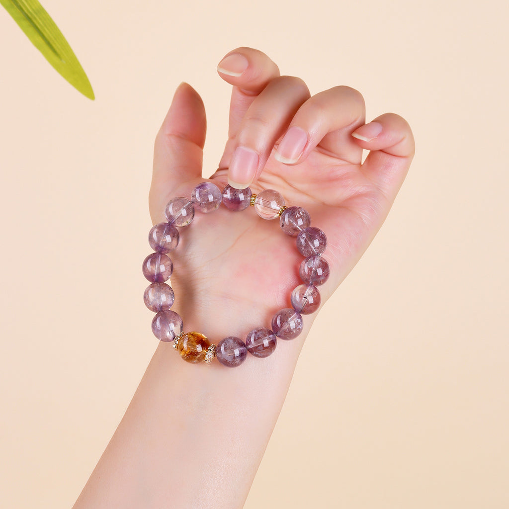 Amethyst, Citrine & Clear Quartz Bracelet — Amplify Your Intentions