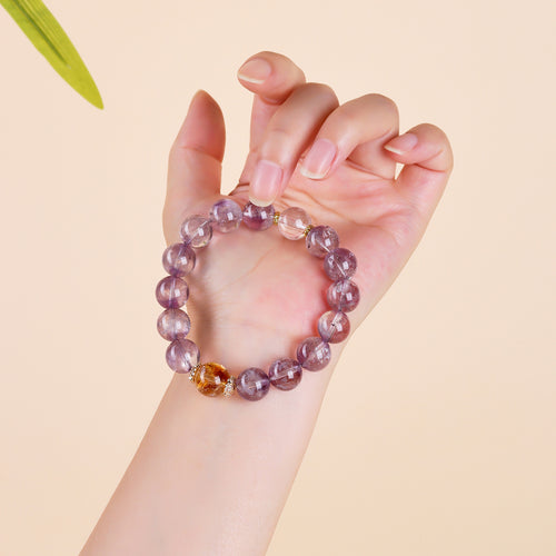 Amethyst, Citrine & Clear Quartz Bracelet — Amplify Your Intentions