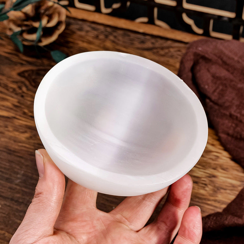 Crystal Charging Bowl — Hand-Carved Meditation Bowl for Crystals & Intentions
