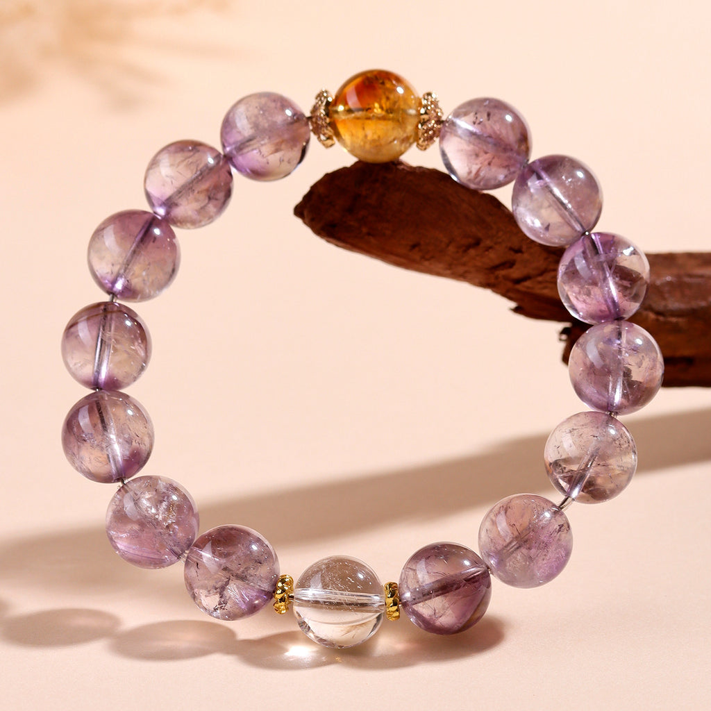 Amethyst, Citrine & Clear Quartz Bracelet — Amplify Your Intentions